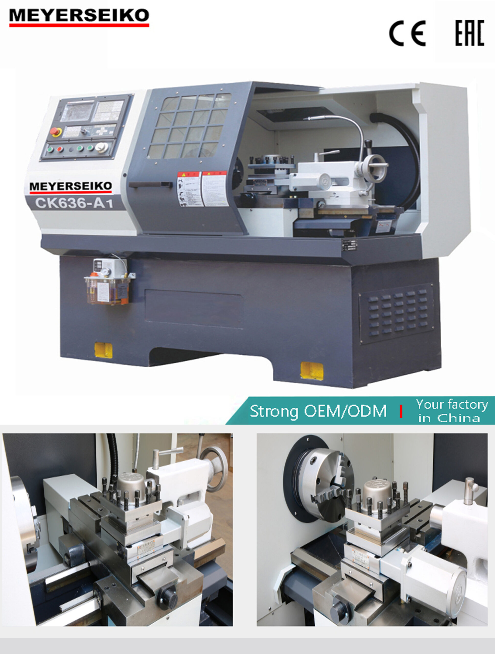 Flat Bed type Horizontal CNC Lathe Turning Machine